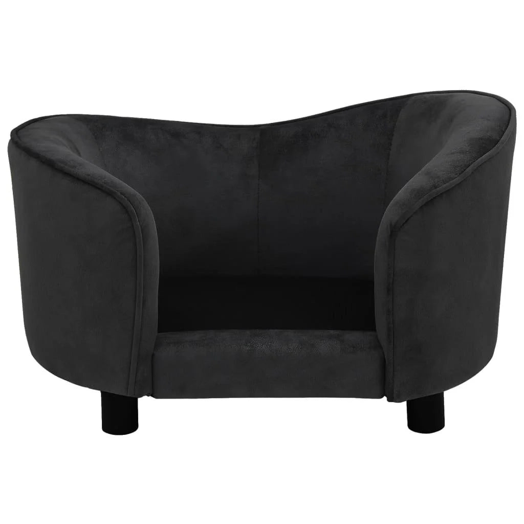 Divano per cani nero 69 cm peluche nero 02_0000203
