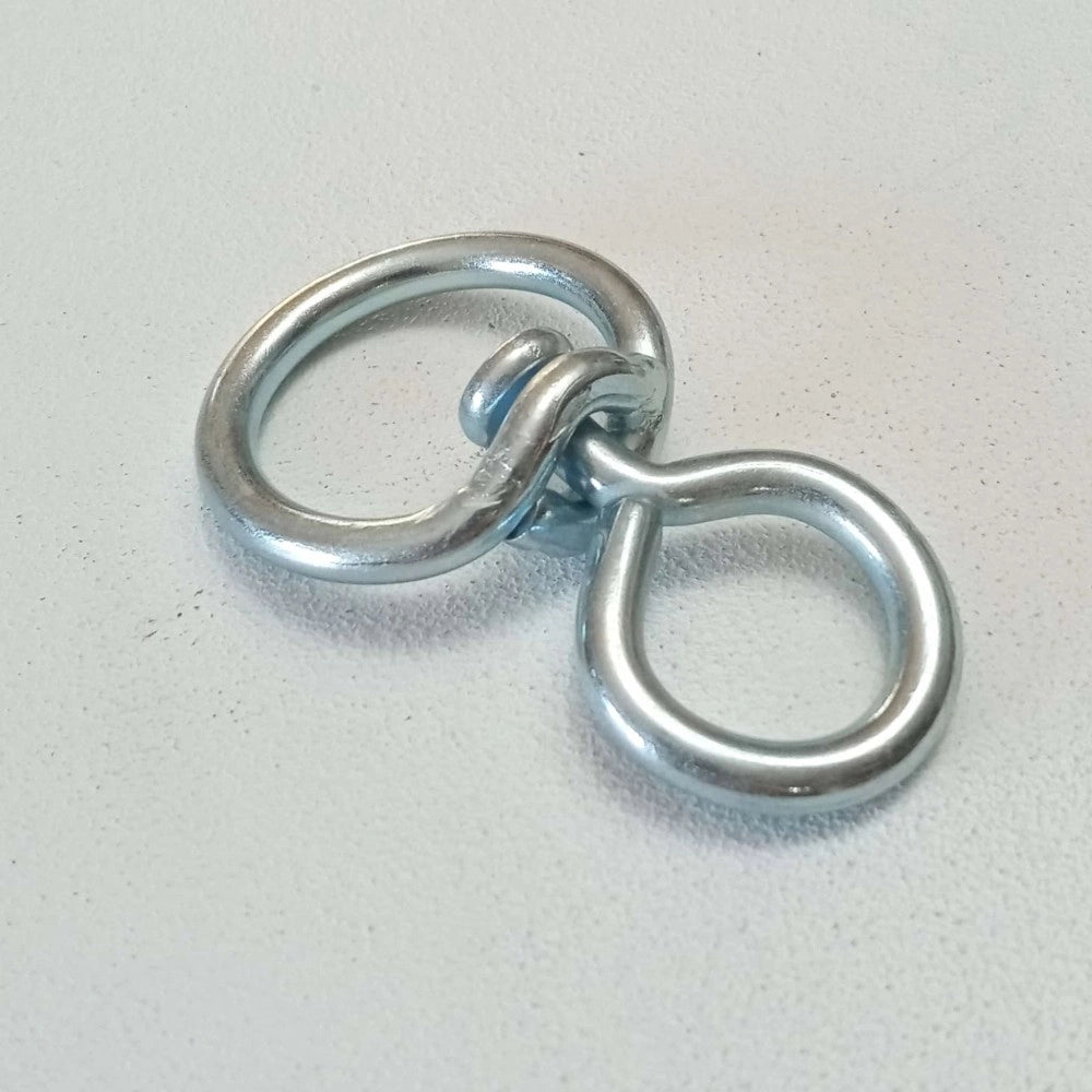 Givolare girello 8mm tipo abruzzo a due anelli antitorsione zincati