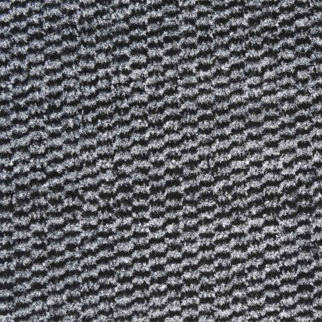 Zerbino antiscivolo per interni/esterni 40 x 60 cm resistente all'usura facile da pulire in PP antracite 02_0058093