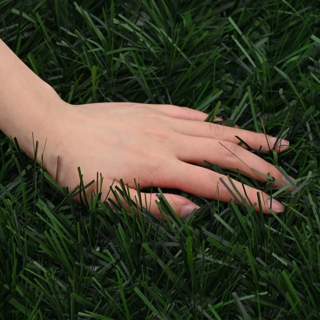 Recinzione Artificiale Verde Scuro 1 x 4 m PVC e Acciaio CFW5540692