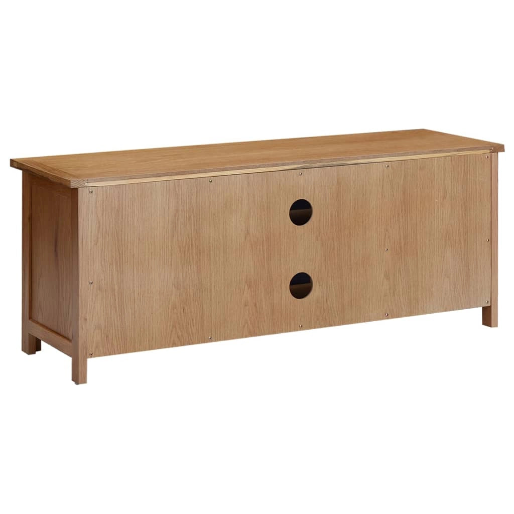 Mobile TV multimediale scaffale per televisione televisione buffet sala da pranzo soggiorno camera da letto 110 x 35 x 44 cm legno massello di rovere marrone 02_0025762