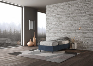 Letto Singolo Sommier 80x200 cm Senza Rete Azelia Blu