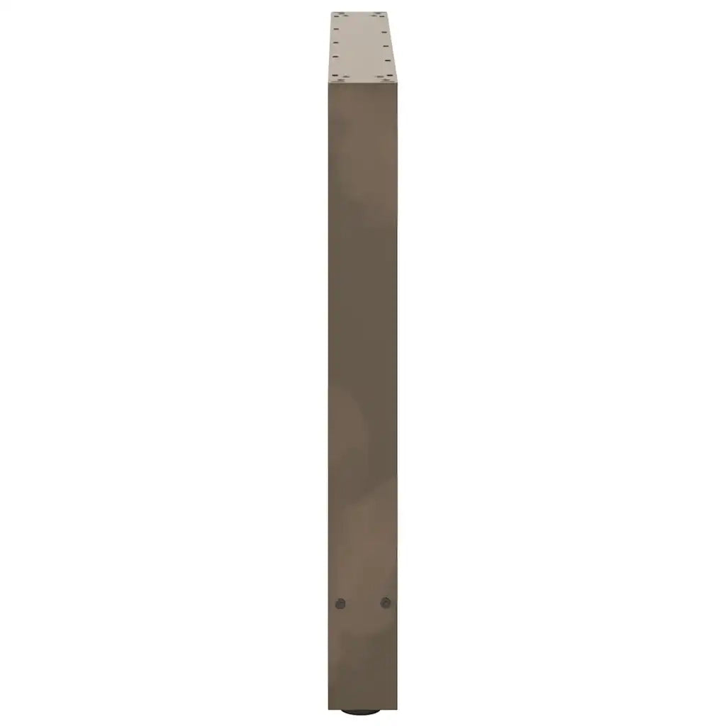 Gambe per tavolo da pranzo in acciaio naturale 2 pz 90x(72-73) cm Acciaio 4013319