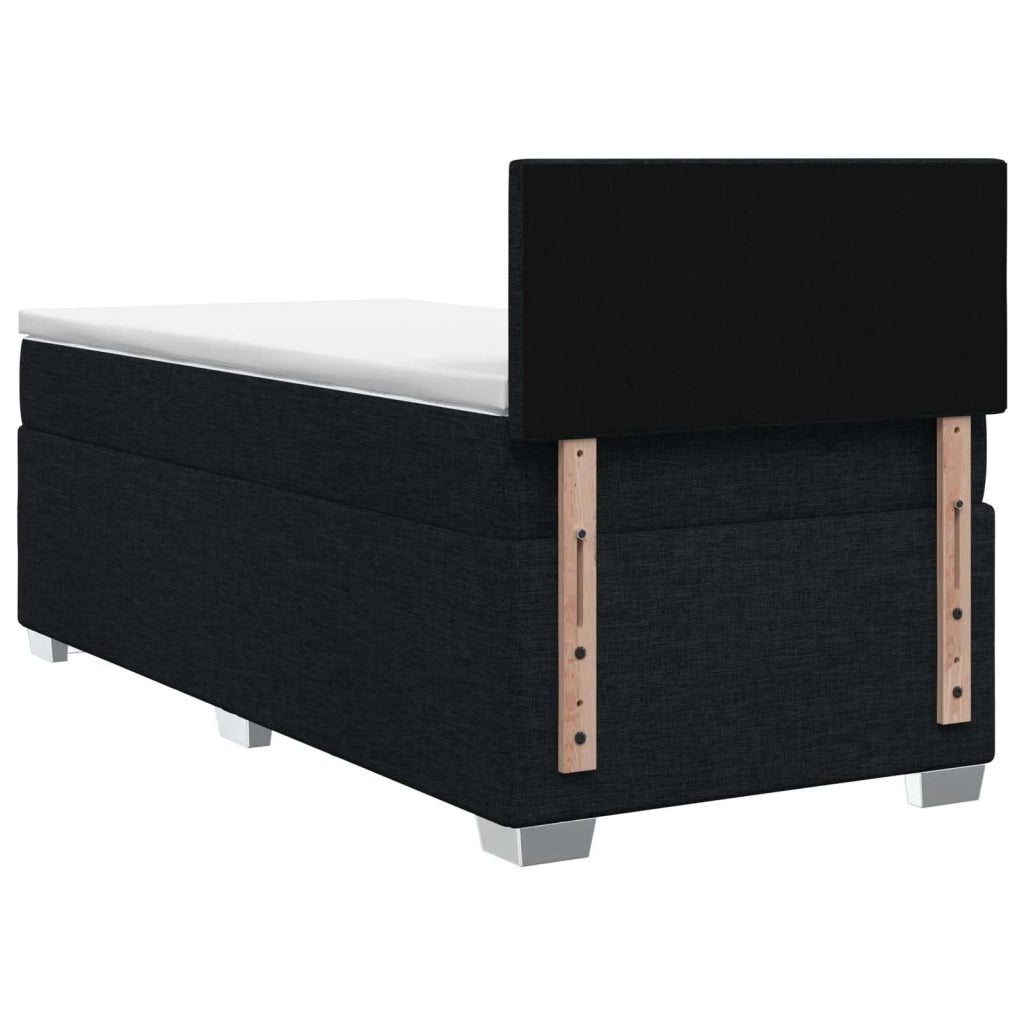 Letto box spring con materasso Nero 100 x 200 cm Tessuto 3450413