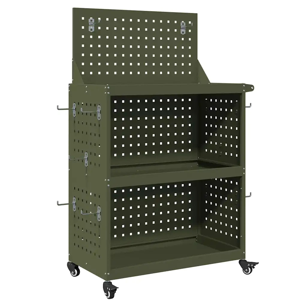 Carrello per Attrezzi con ruota Verde oliva 65 x 35 x 111 cm CFW6973430