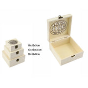 Trade Shop - Set 3 Pz Scatole Legno Decoupage Portagioie Incise Home Scatola Cofanetto 74010a -