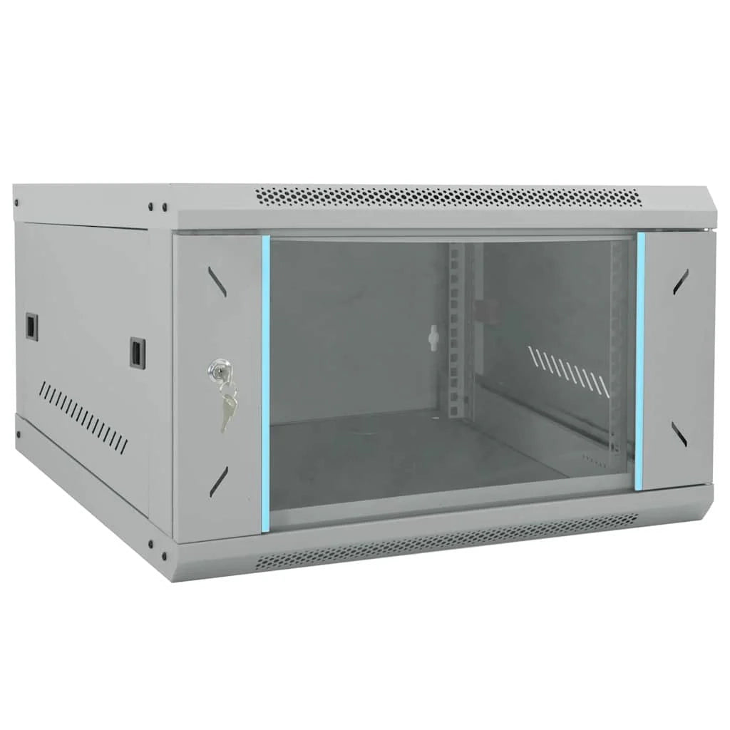 Armadio di rete a parete dal design industriale per interni 53 x 60 x 30 cm acciaio grigio 02_0059079