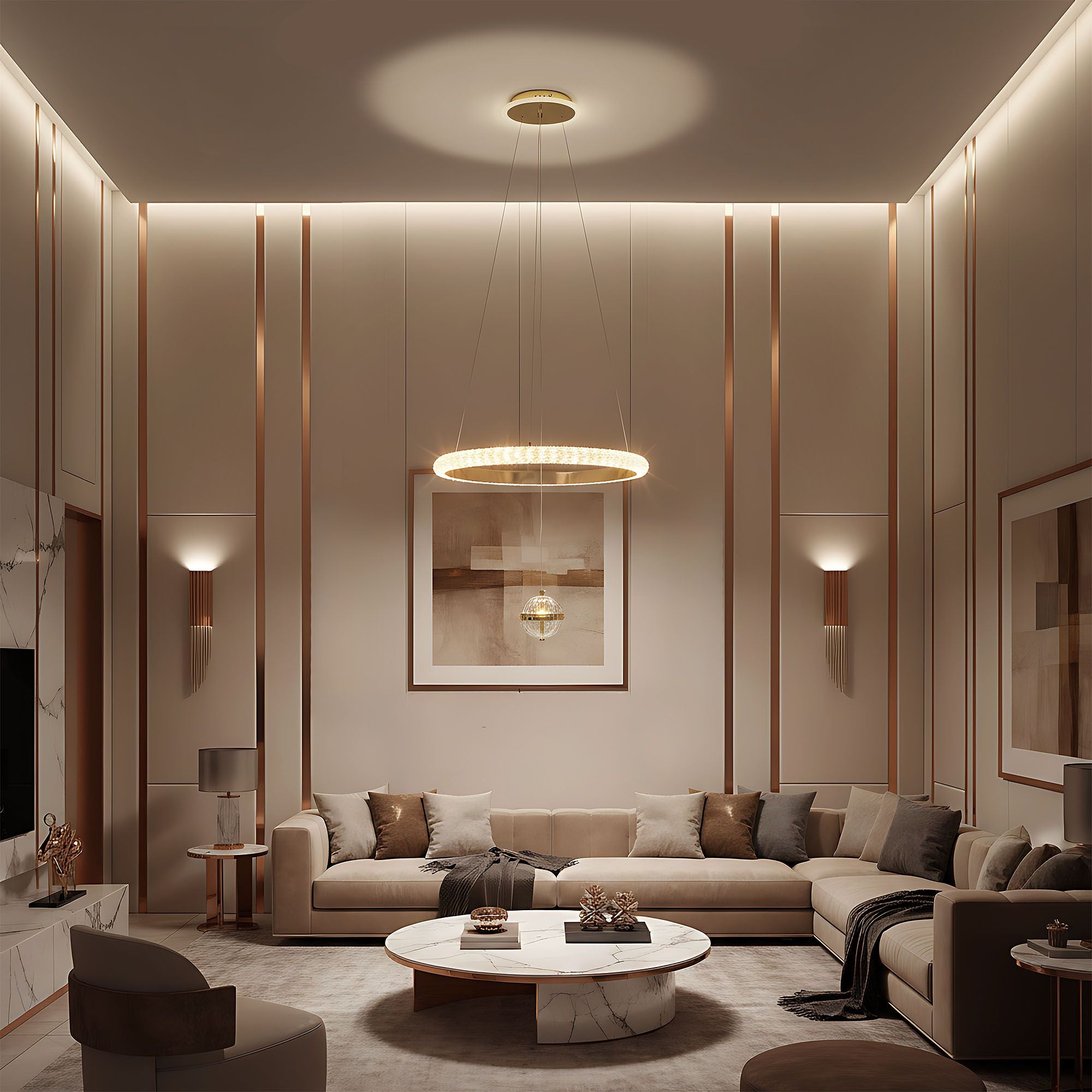 Lampada Da Soffitto G142-cp 50cm Gold