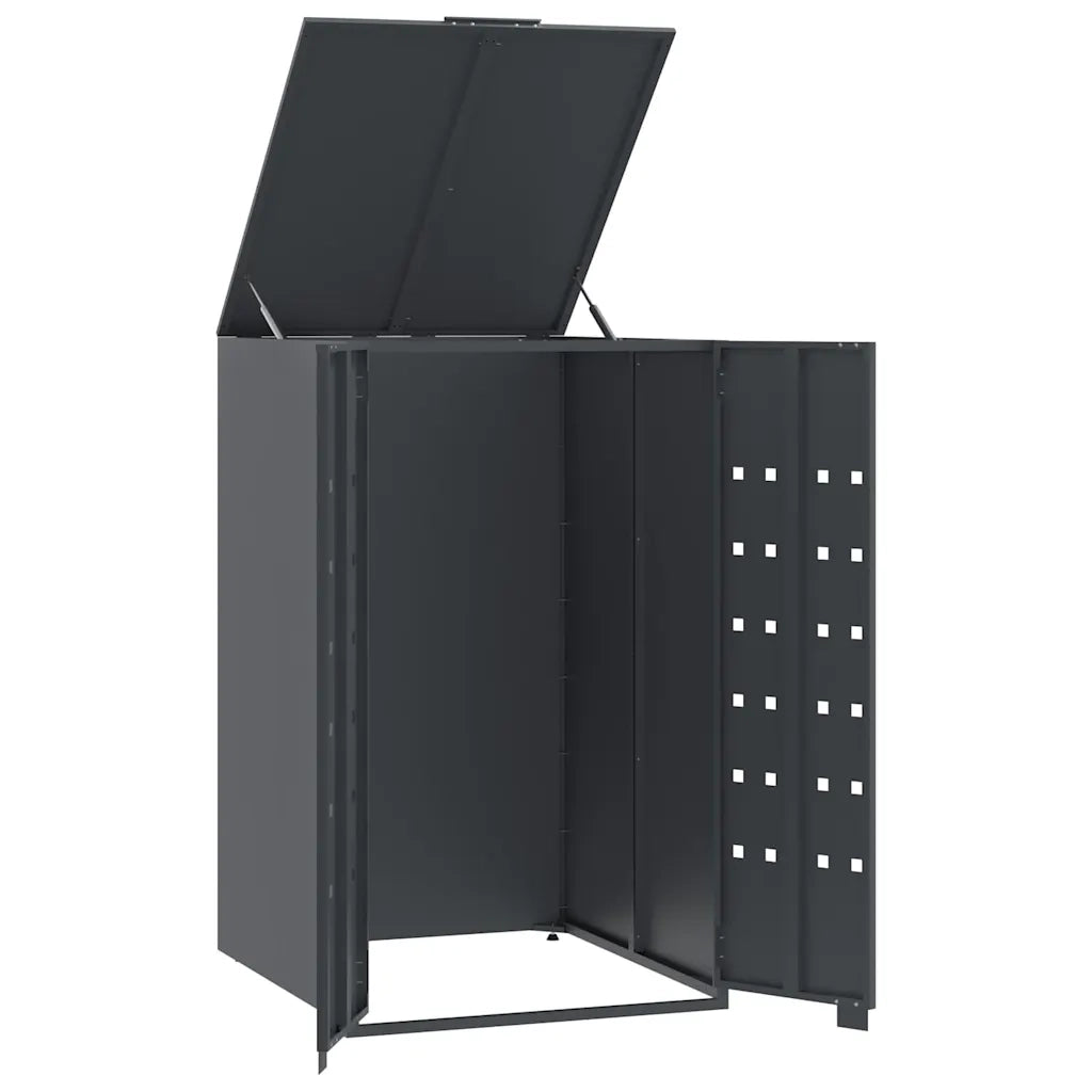 Contenitore per Bidoni della Spazzatura Singolo Antracite 69x79x117 cm Acciaio 4008426