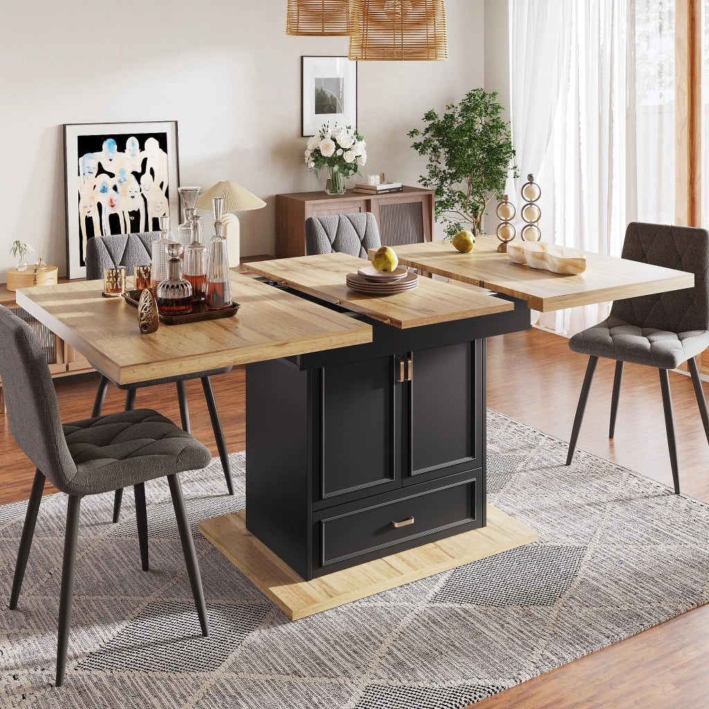 Tavolo da Pranzo Allungabile ¨C Xylo ¨C Legno, 110-140x80x75 cm, 6 Persone