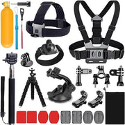 Accessori universali per fotocamera 20 in 1 compatibili con GoPro Hero 12 11 10 9 8 Max 7 6 5 4, nero