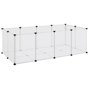 Gabbia trasparente per piccoli animali 144 x 74 x 46,5 cm PP e acciaio Trasparente 02_0041653