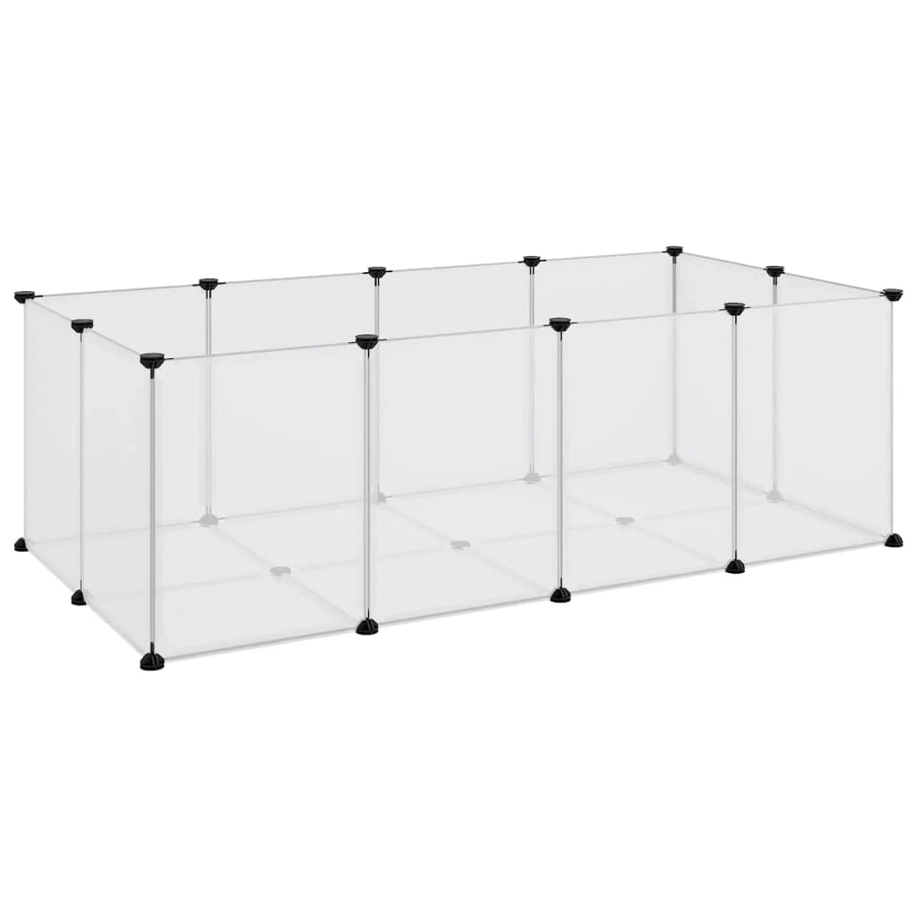 Gabbia trasparente per piccoli animali 144 x 74 x 46,5 cm PP e acciaio Trasparente 02_0041653