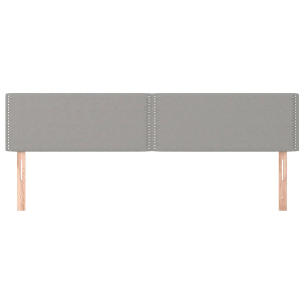 Testiera 2 pz Grigio Chiaro 90x5x78/88 cm in Tessuto