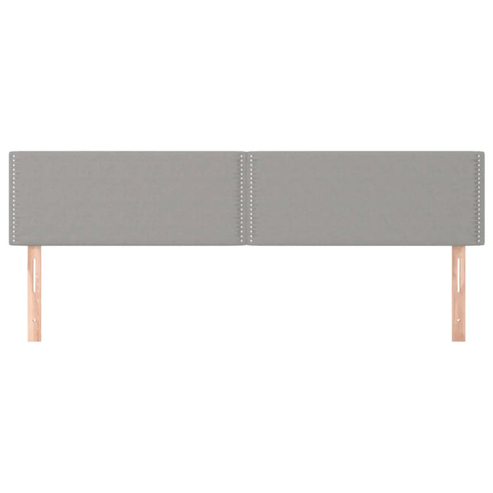 Testiera 2 pz Grigio Chiaro 90x5x78/88 cm in Tessuto