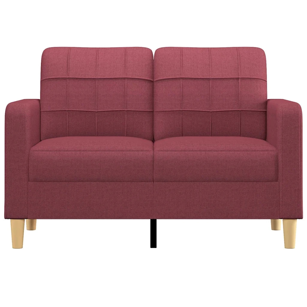 Divano | Divano da soggiorno | Sofa a 2 Posti Rosso Vino 120 cm in Tessuto