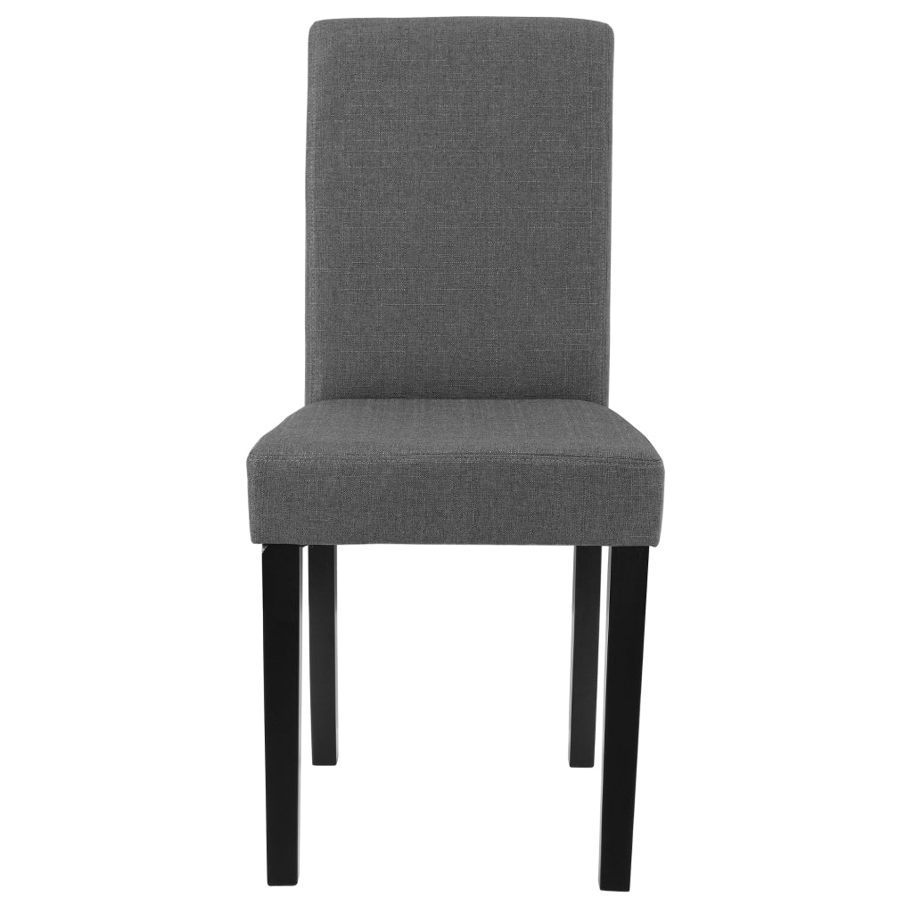 Set da Pranzo Tavolo Rettangolare con 6 Sedie Imbottite - Effetto Rovere Sbiancato/Grigio [en.casa]