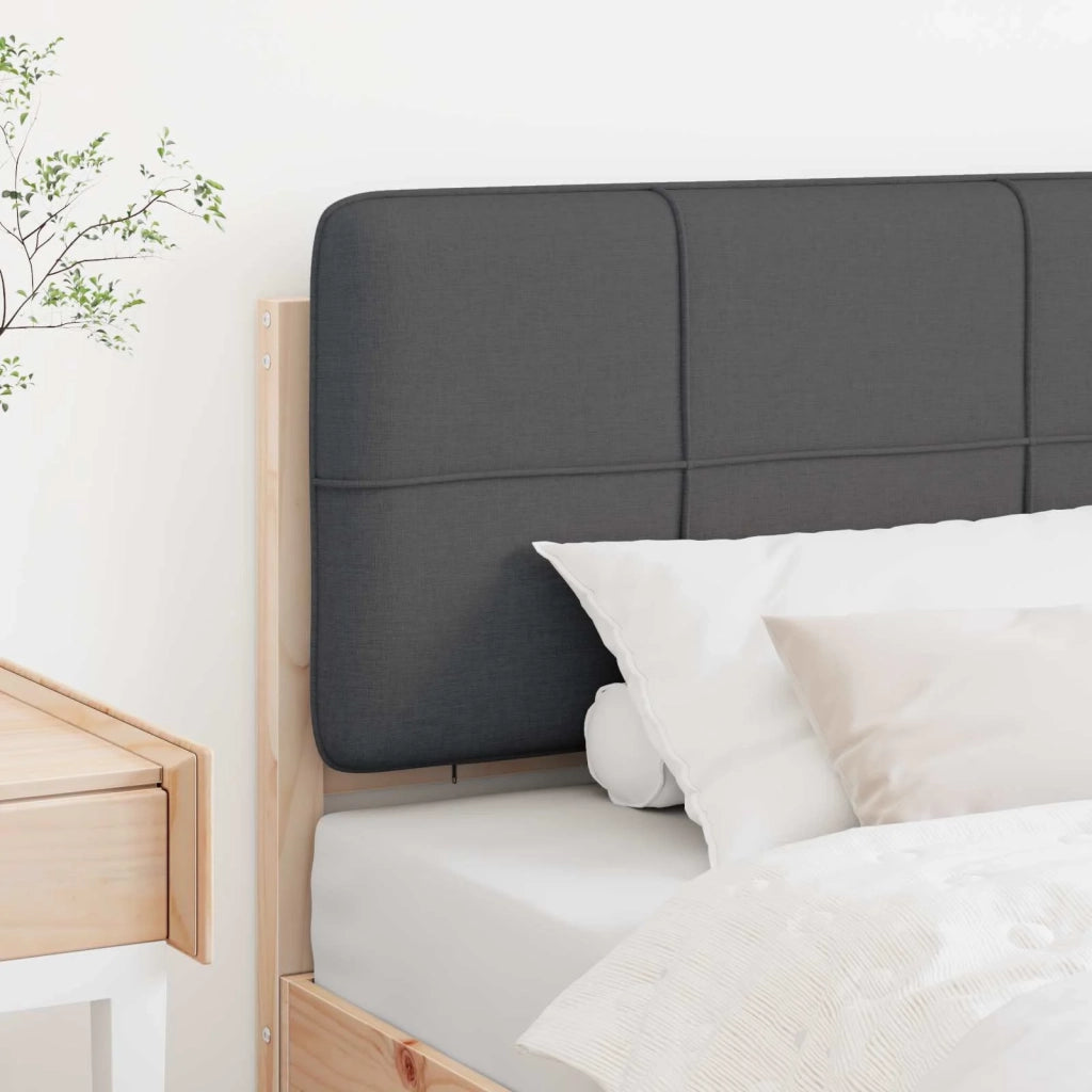 Testiera imbottita Marrone e grigio scuro 75 cm Pino massello