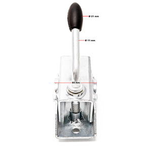 Piede stabilizzatore per rimorchio carrello appendice 2 pz. 700 mm x Ø 48 mm con morsa di supporto