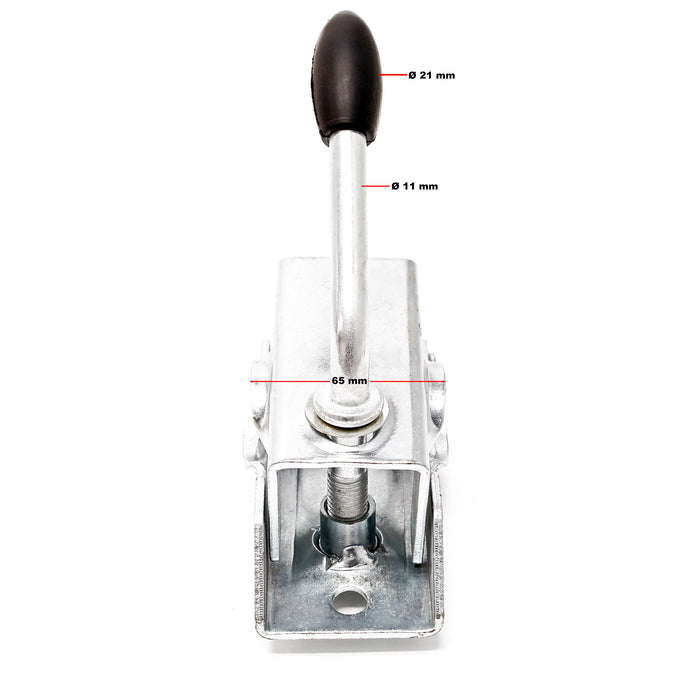 Piede stabilizzatore per rimorchio carrello appendice 2 pz. 700 mm x Ø 48 mm con morsa di supporto