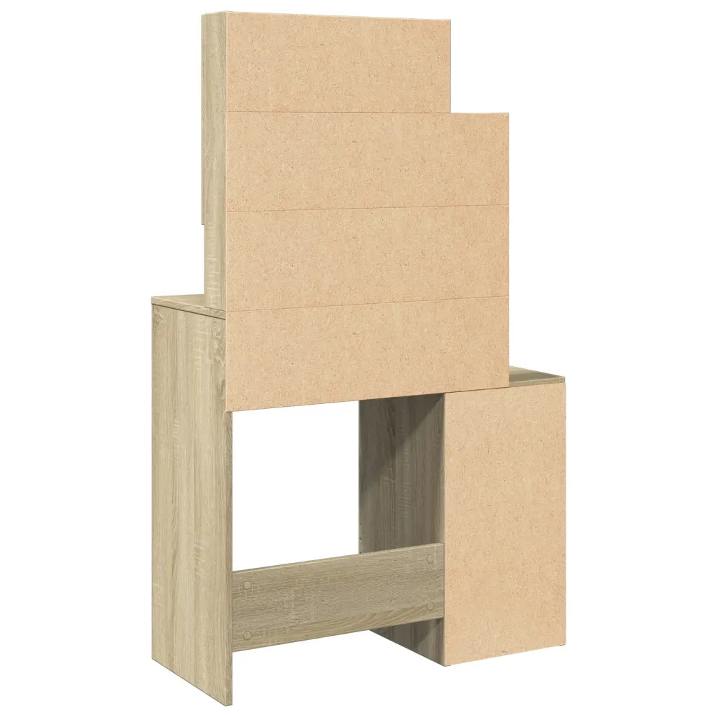 Toeletta con Armadietto Rovere Sonoma 80x35x132 cm