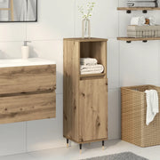 Armadietto da Bagno Rovere Artigianale 30x30x100 cm Truciolato 857206