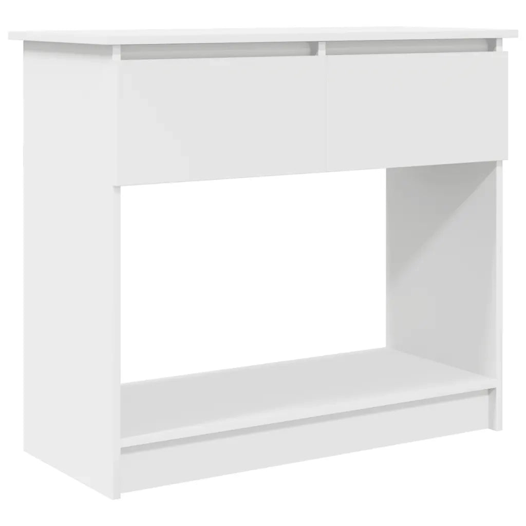 Tavolo Consolle | Tavolo d'Ingresso con Cassetti Bianco 85,5x38,5x74,5 cm