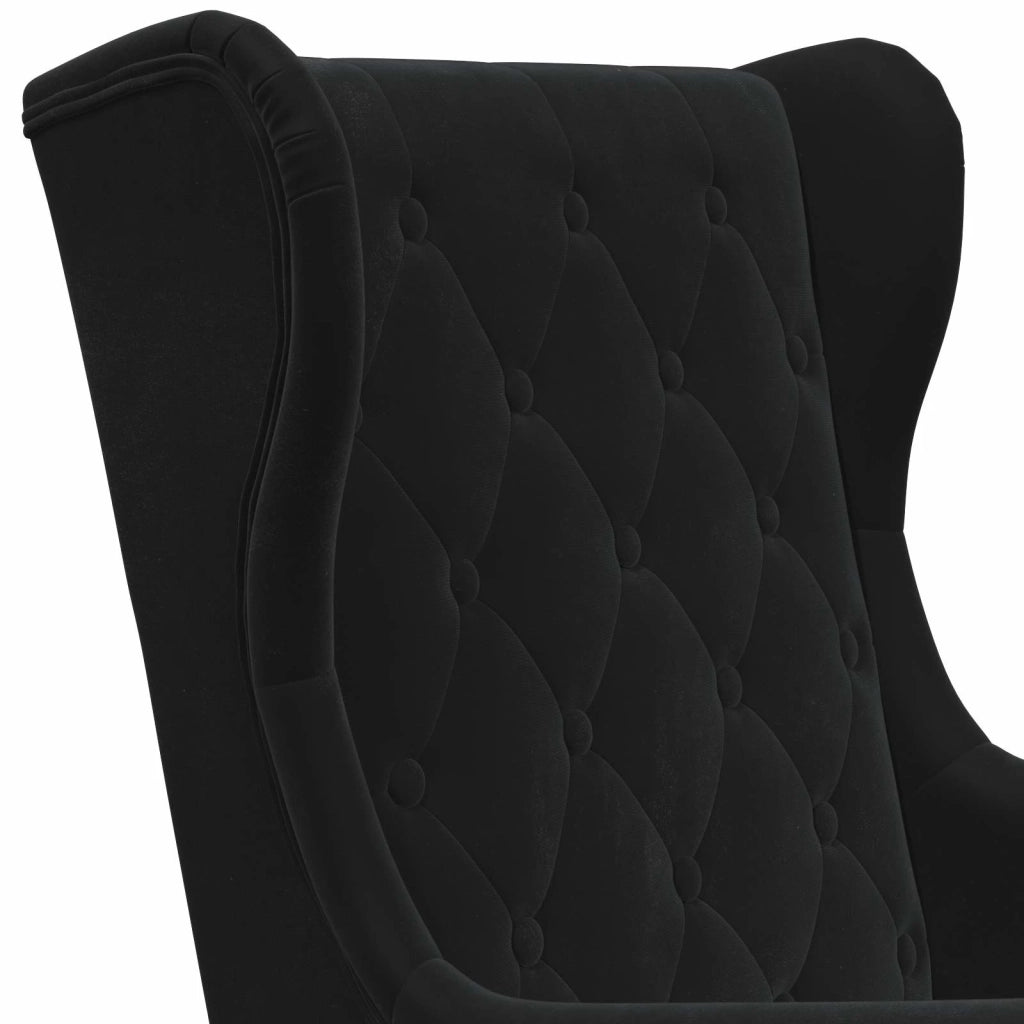 Divano Sedia-Poltrona-Poltroncina Nero Velluto 541004