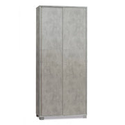 Armadio multiuso due ante scorrevoli con ripiani Beton Cemento 82x41x h190 cm