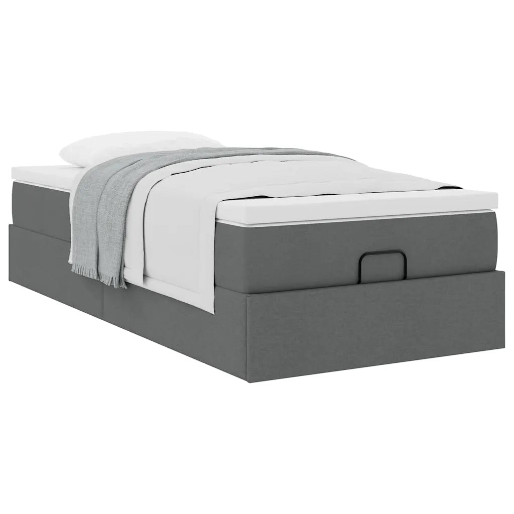 Struttura Letto Pouf con Materasso 180x200 cm in Tessuto