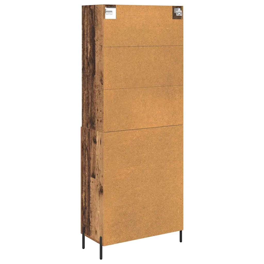 Credenza | Madia | Buffet da pranzo | Armadio da pranzo Legno vecchio 69,5 x 32,5 x 180 cm Legno multistrato