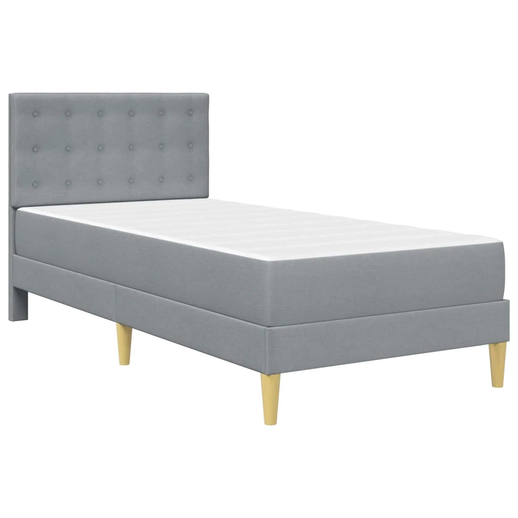 Struttura letto con materasso Grigio chiaro 80 x 200 cm Tessuto 3415078