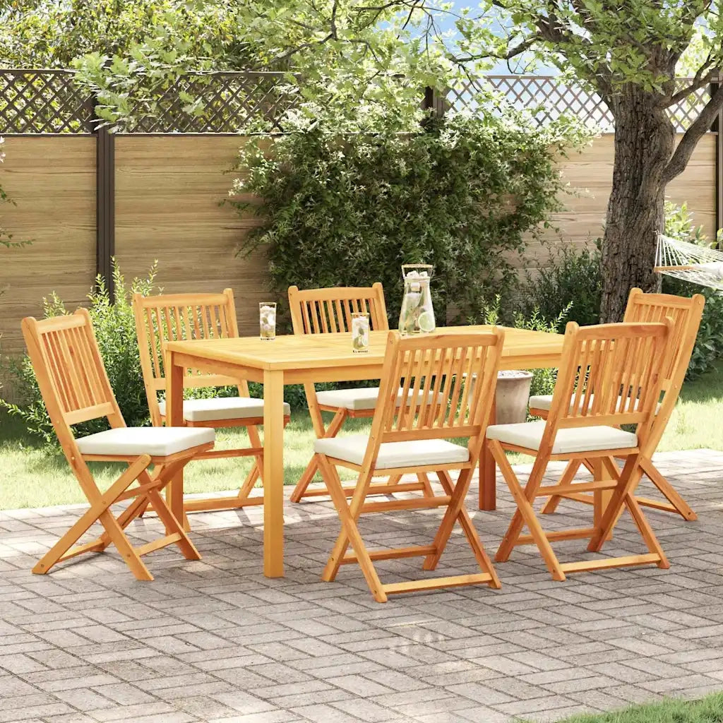 Sedia pieghevole con cuscino 6 pcs Bianco 49 x 57.5 x 92cm 3329125