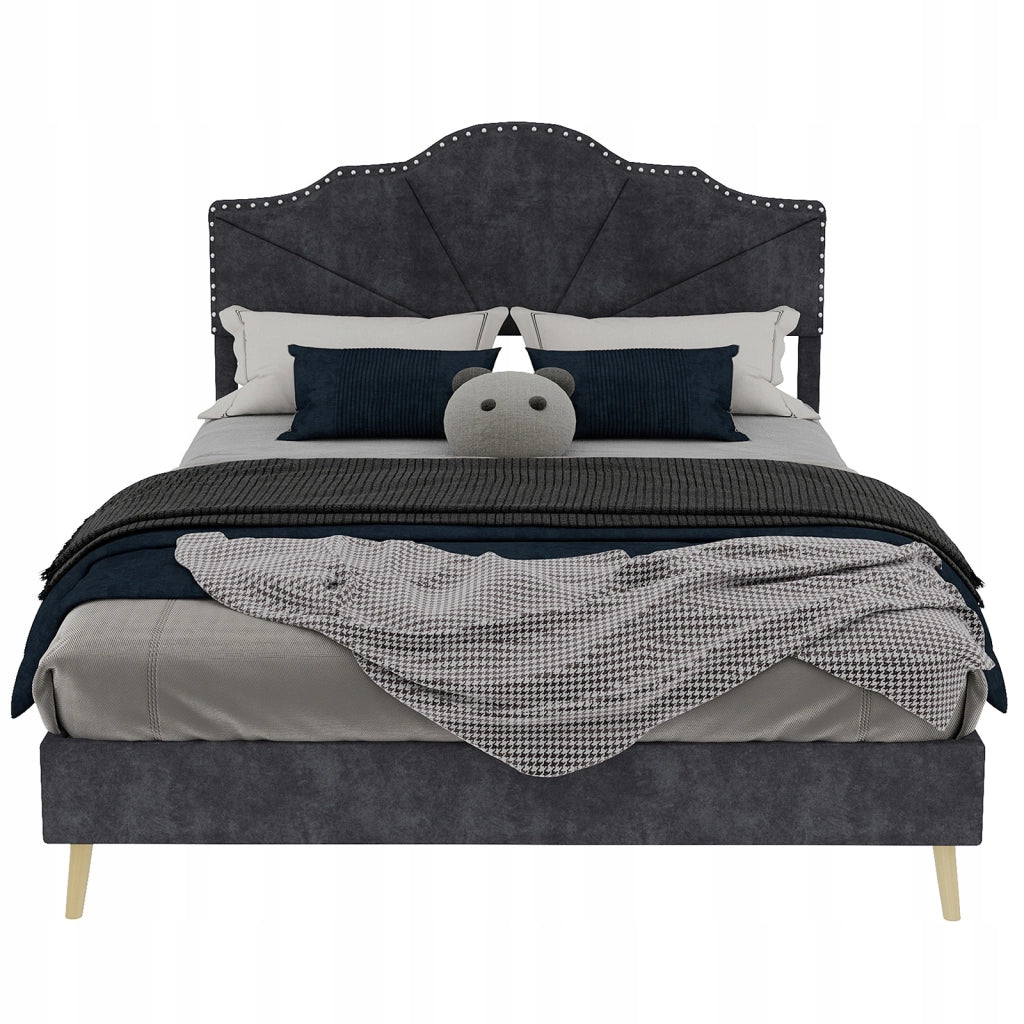 Letto singolo 140x200 - Xylo - Grigio minimalista