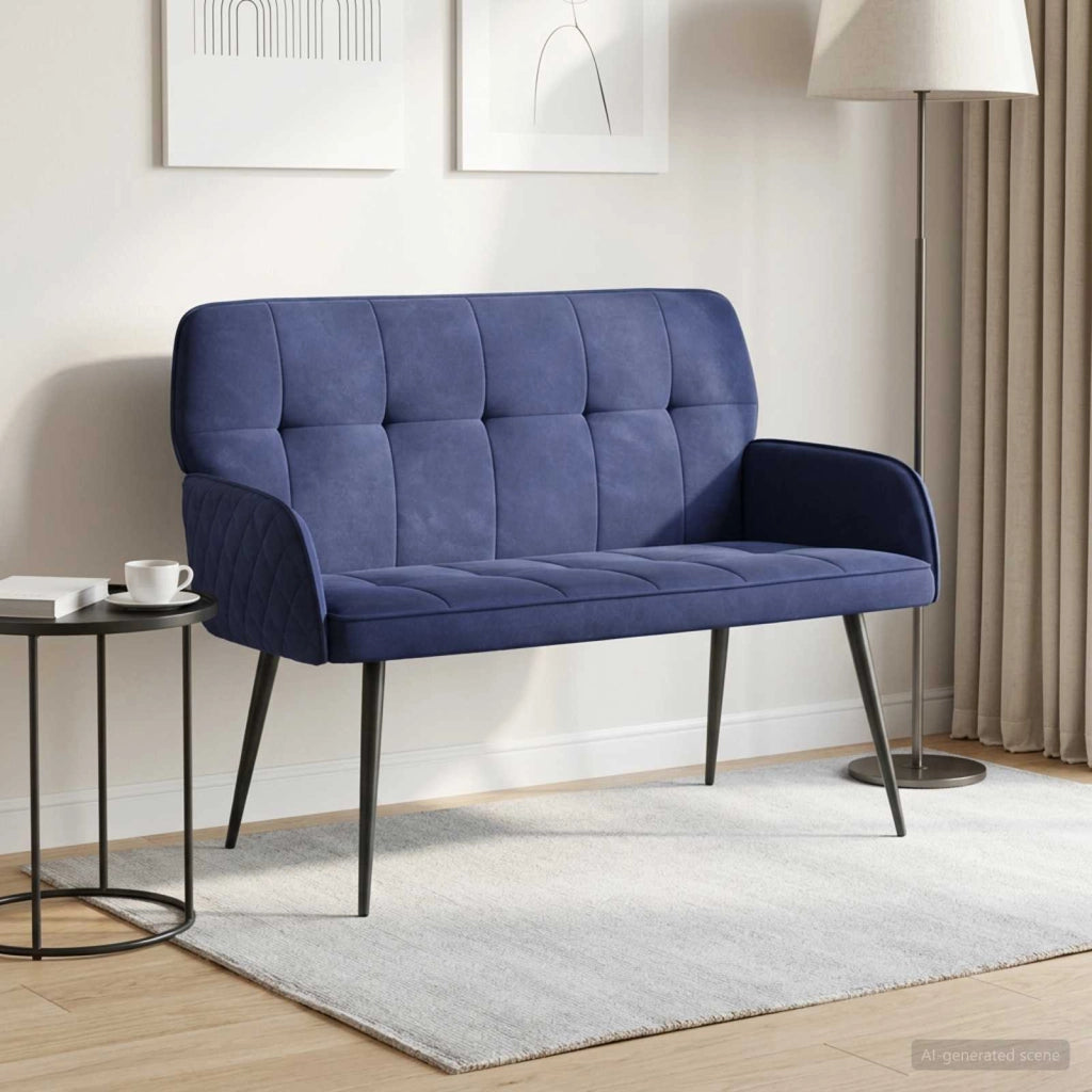 Divano a 2 posti con gambe in metallo 2 posto Blu Polizia 42051063