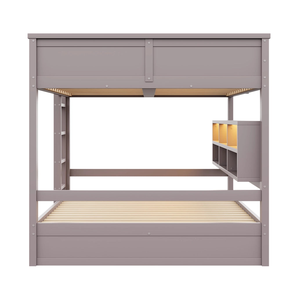 LETTO A CASTELLO 160x200 cm marrone con 6 vani contenitore
