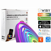 Trade Shop - Striscia Led Neon Flex Rgb Intelligente 5metri 36w Wifi App Ls-wifitd-rgbic-neon -