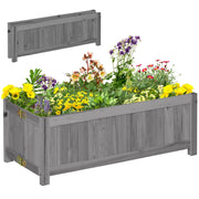 Fioriera Pieghevole in Legno per Giardino Balcone Terrazza ¨C Zephmum ¨C 70x30x25 cm Grigio