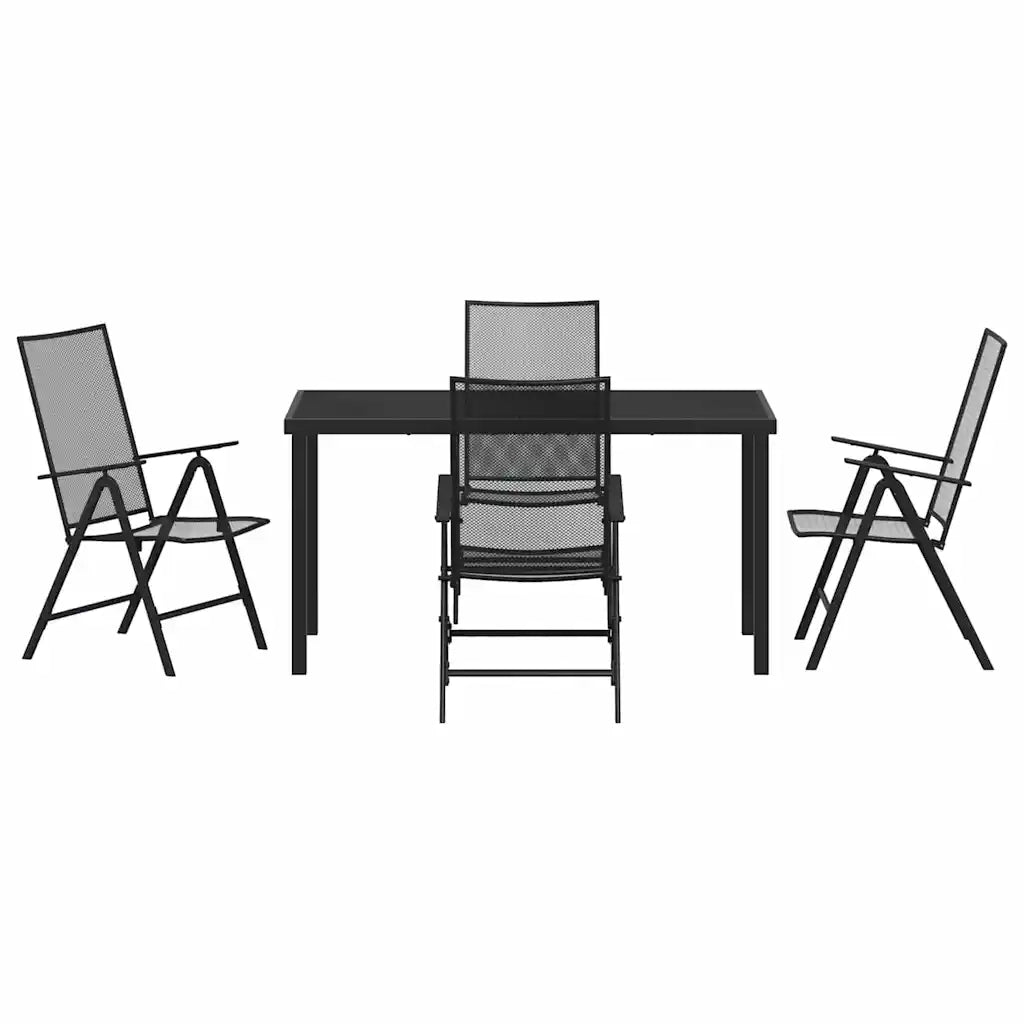 Set da Pranzo per Giardino 5 pcs Antracite