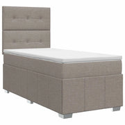 Letto box spring con materasso Tortora 80 x 200 cm Tessuto 3454012
