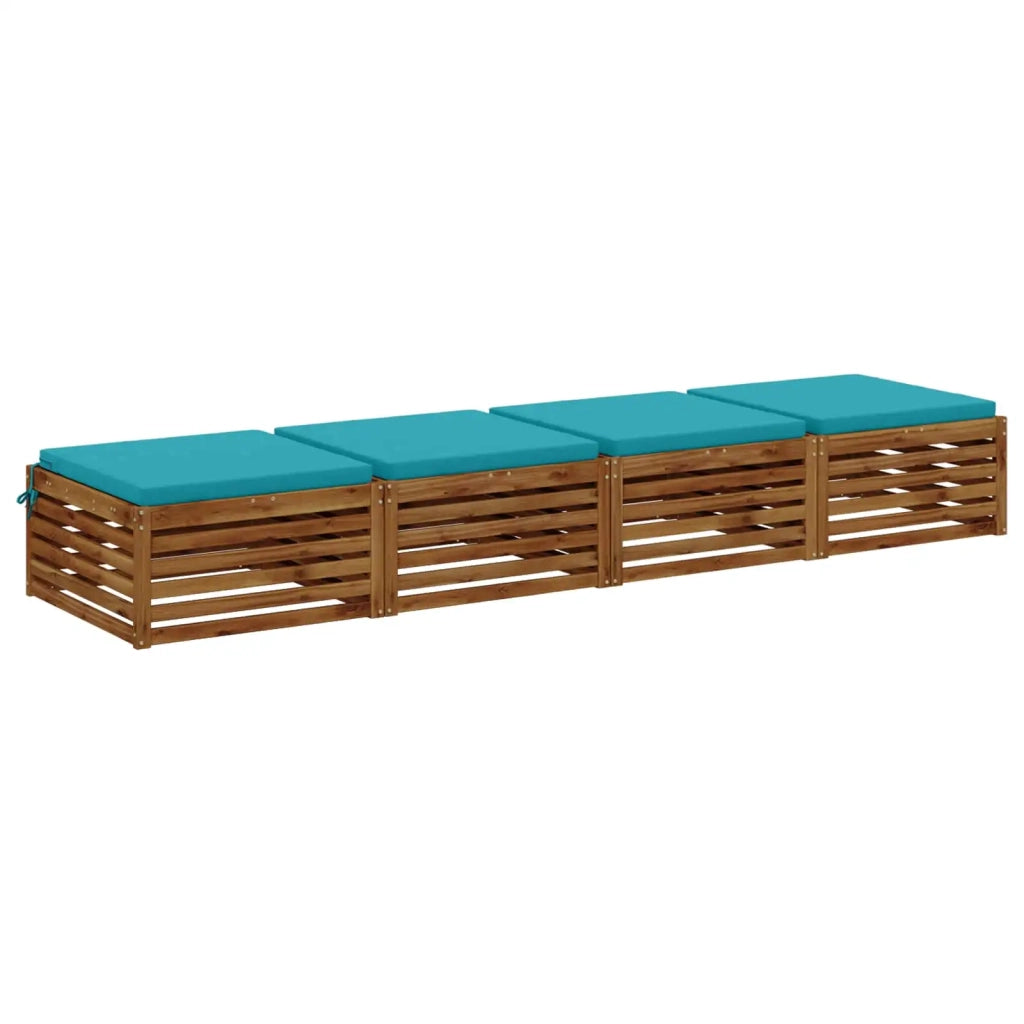Cuscini per Sedia in 4 Pezzi SOEST 4 pz 100% Poliestere 945046