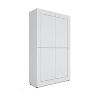 Credenza Alta 4 Ante 100x35x165 cm Elios Bianco Lucido
