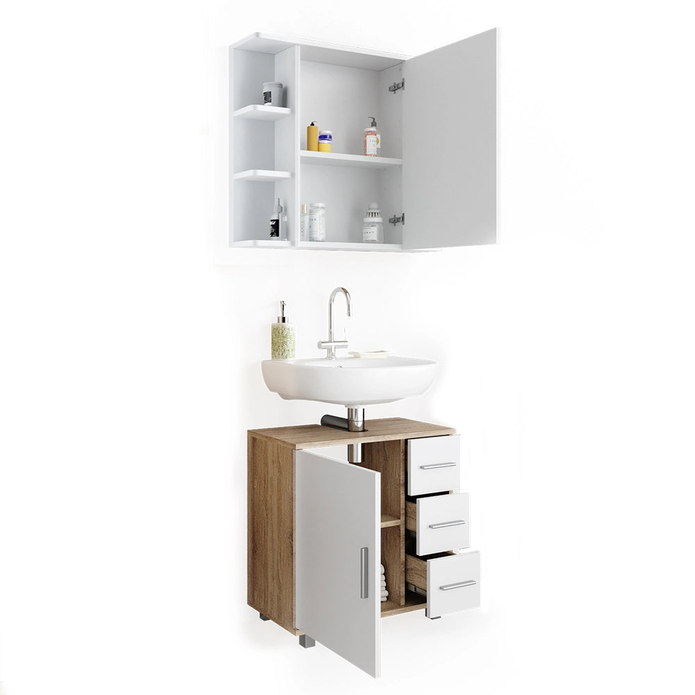 Vicco Set mobili bagno Sonoma 2 parti