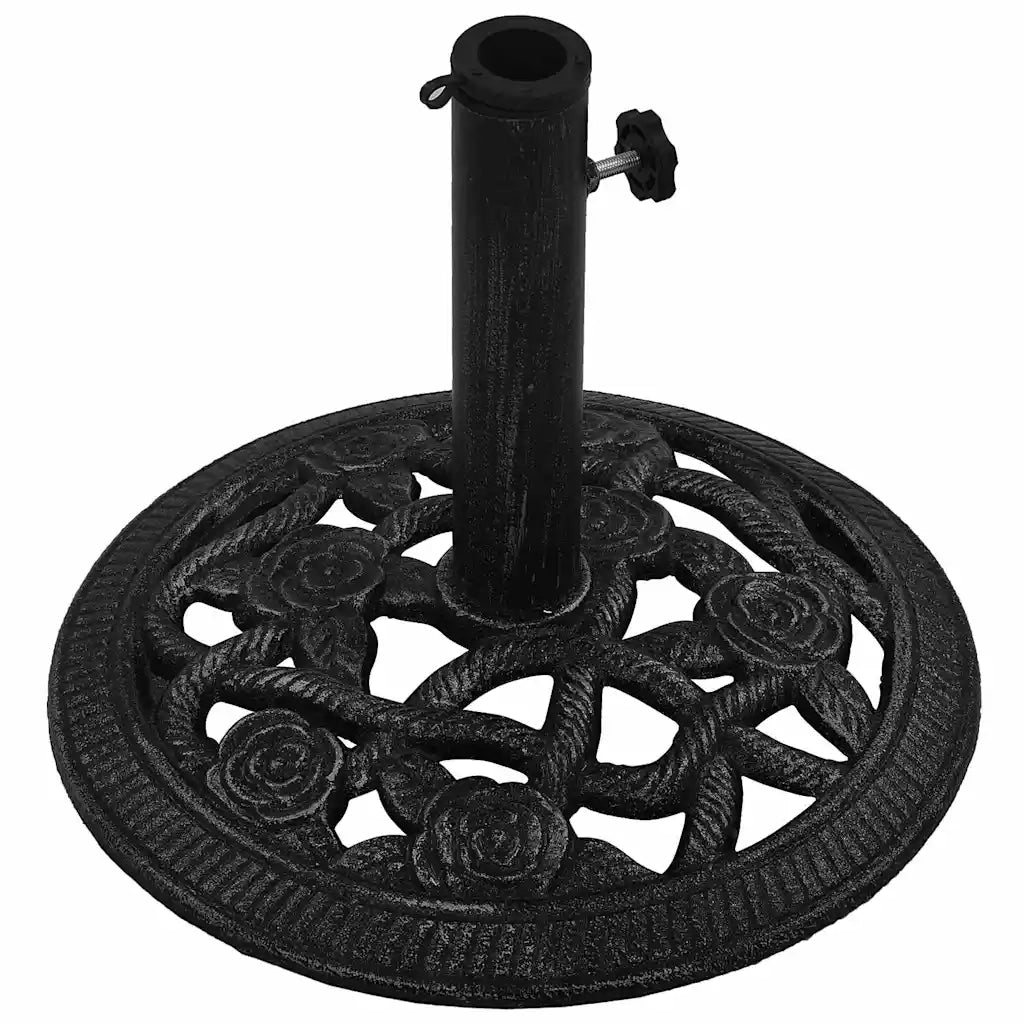 Base per ombrellone-Supporto per ombrellone Nera 40x40x32 cm in Ghisa