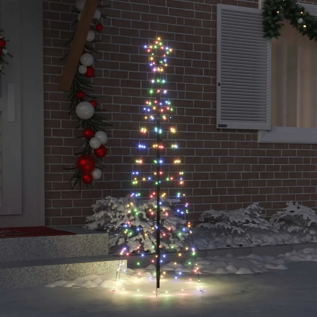 Albero di Natale LED con picchetti per il terreno 250 cm Ferro