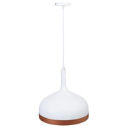 Lampada a sospensione in metallo bianco 30x30x35h