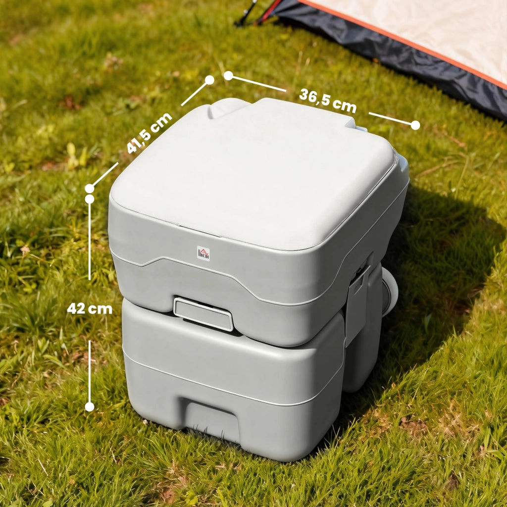 Toilette da viaggio per campeggio ¨C Zephmum ¨C Grigio 41.5x36.5x42 cm 20L
