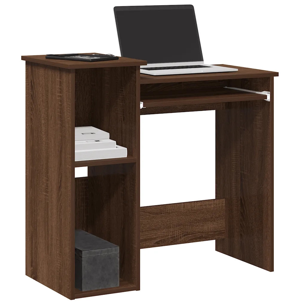 Scrivania Mensole Rovere Marrone 84x40x78 cm Legno Multistrato 860451
