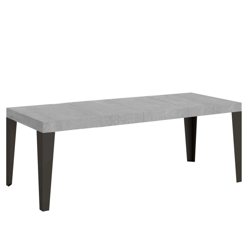 Tavolo allungabile 90x160/264 cm Flame Premium telaio Antracite - Cemento