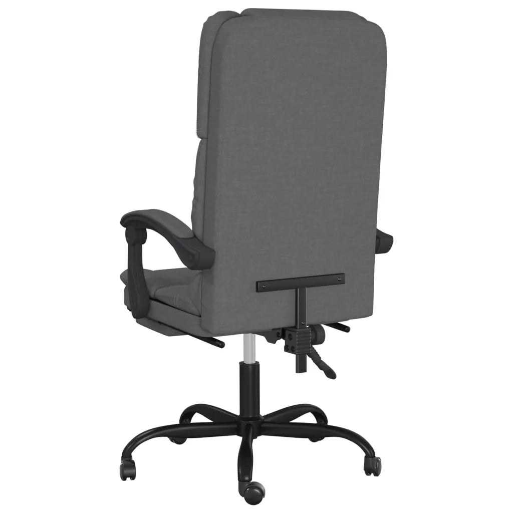 Sedia da Ufficio Massaggio Reclinabile Grigio Scuro in Tessuto cod mxl 15326